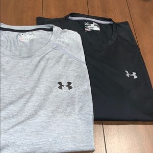 Two long sleeve under armour heat gear T-shirts XL